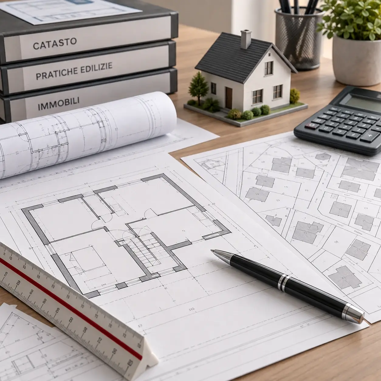 Planimetrie catastali, documenti tecnici e modello di abitazione per pratica catastale immobiliare